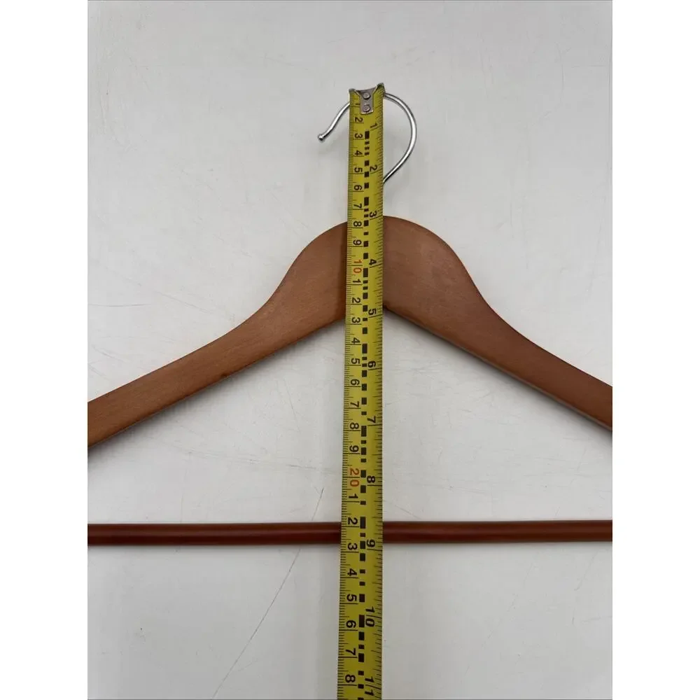 Lot Of 10 Beautiful Wood Hangers For Pants And Or Suits